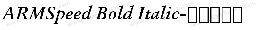 ARMSpeed Bold Italic字体转换